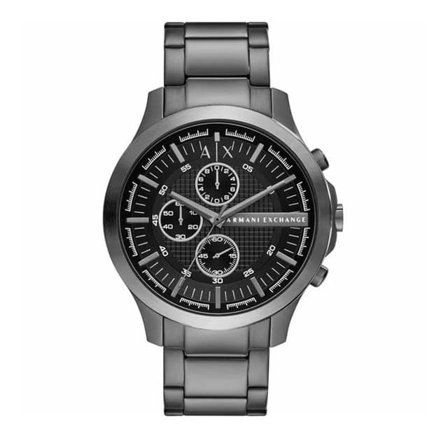 Armani Exchange Chronograph Watch for Men Steel Black