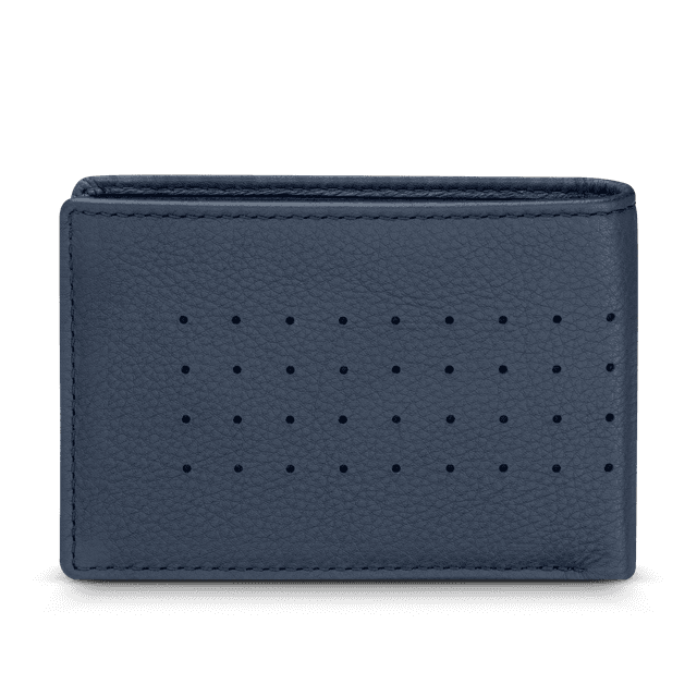 Cerruti 1881 men leather wallet 6 cards navy blue 
