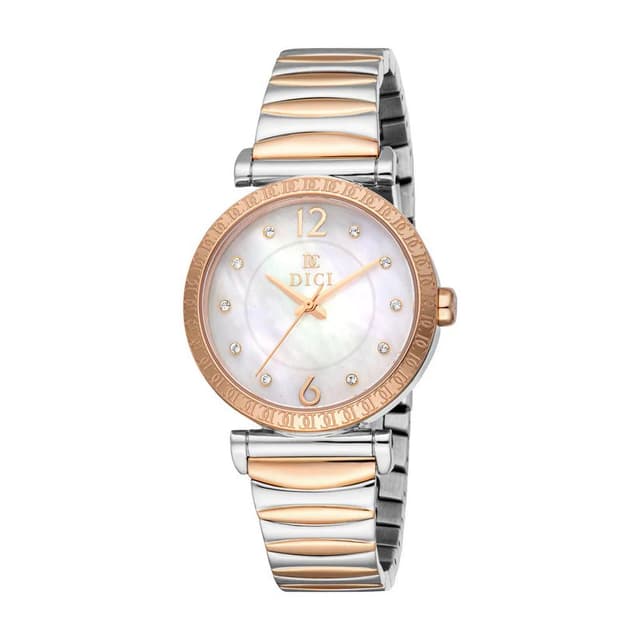 DICI Milano women Valentine watch steel rose gold with MOP