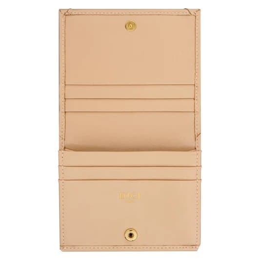 DICI Milano leather card holder for women 4cc Cream