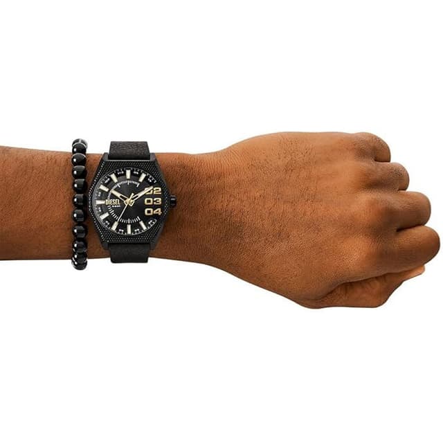 Diesel Men's Black Watch and Bracelet Set 