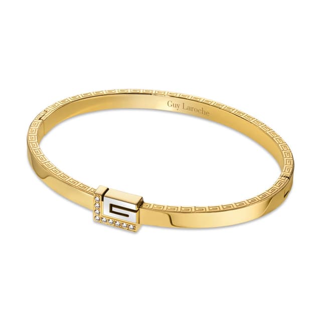 Guy Laroche AUDREY bangle for women steel gold with silver logo