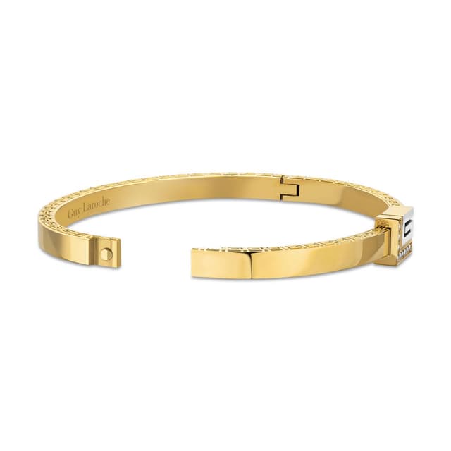 Guy Laroche AUDREY bangle for women steel gold with silver logo