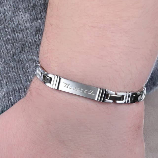 Maserati Men's Bracelet - Stainless Steel & Engraved Logo