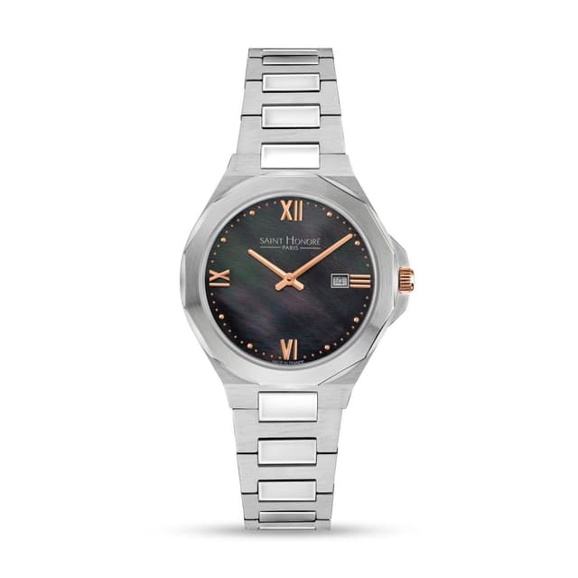 Saint Honore Women's Watch - Steel Silver , Black 