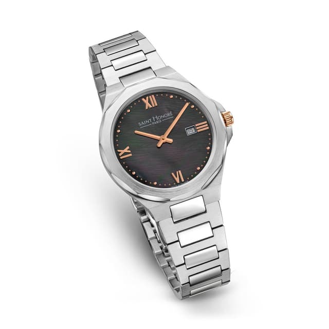 Saint Honore Women's Watch - Steel Silver , Black 
