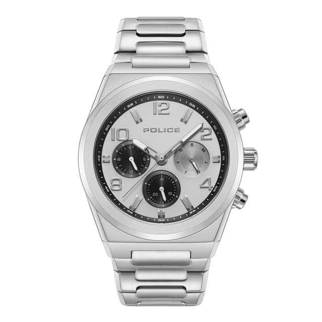 Police gent Quartz Chronograph watch stainless steel silver 