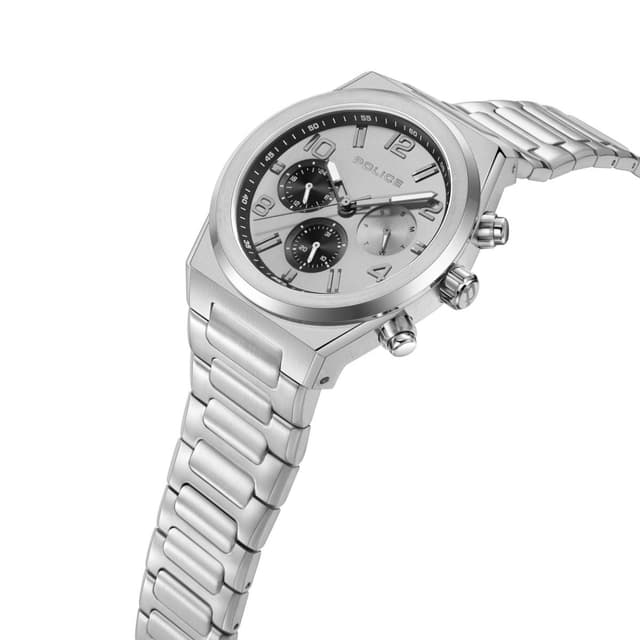Police gent Quartz Chronograph watch stainless steel silver 