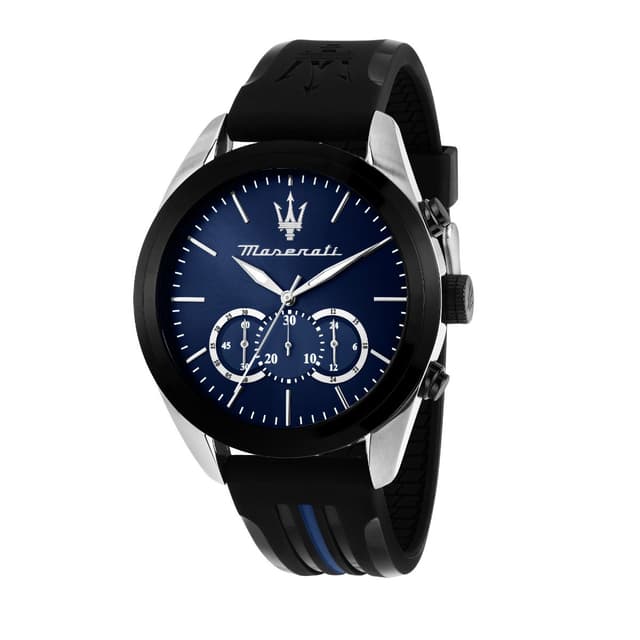 Maserati Traguardo Men's Watch - Blue Dial & Silicone Strap