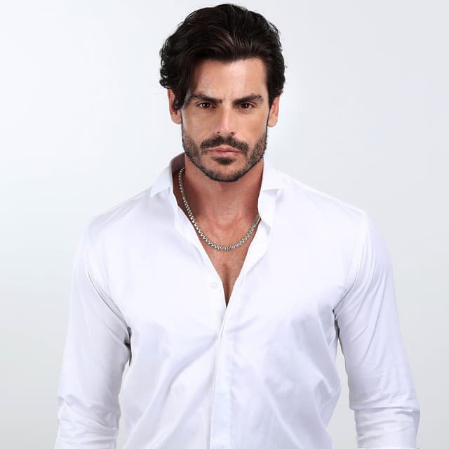 سلسال بايسك من سيكتور للرجال استيل فضى 
