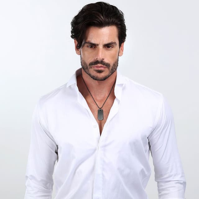 سلسال بايسك استيل فضى للرجال من سيكتور
