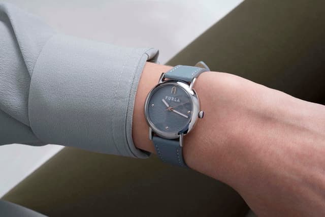 Furla Watch For Women - Elegance Blue Leather