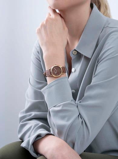 Furla Nude Watch For Women Brown Leather 